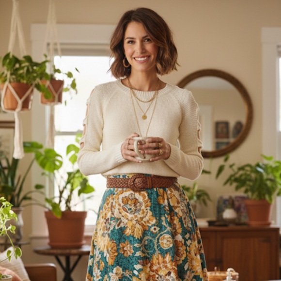 Romeo & Juliette Couture knitted white sweater top cold shoulder sz M stretch md - Picture 1 of 17